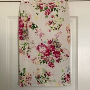 MOA USA Pink and Red Knee-Length Pencil Skirt